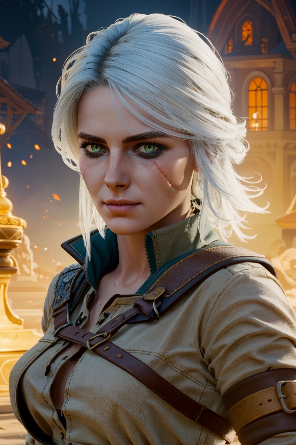 26790-CrossRoads_v1.fp16-ciriW3 soul3142 1girl green eyes white hair scar.jpg